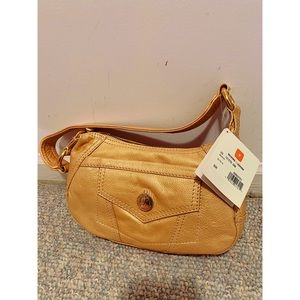 Wilson’s Leather Gold Shoulder Bag